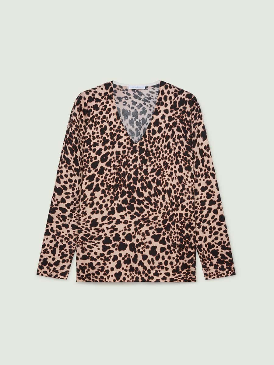 Maglia viscosa fantasia maculata