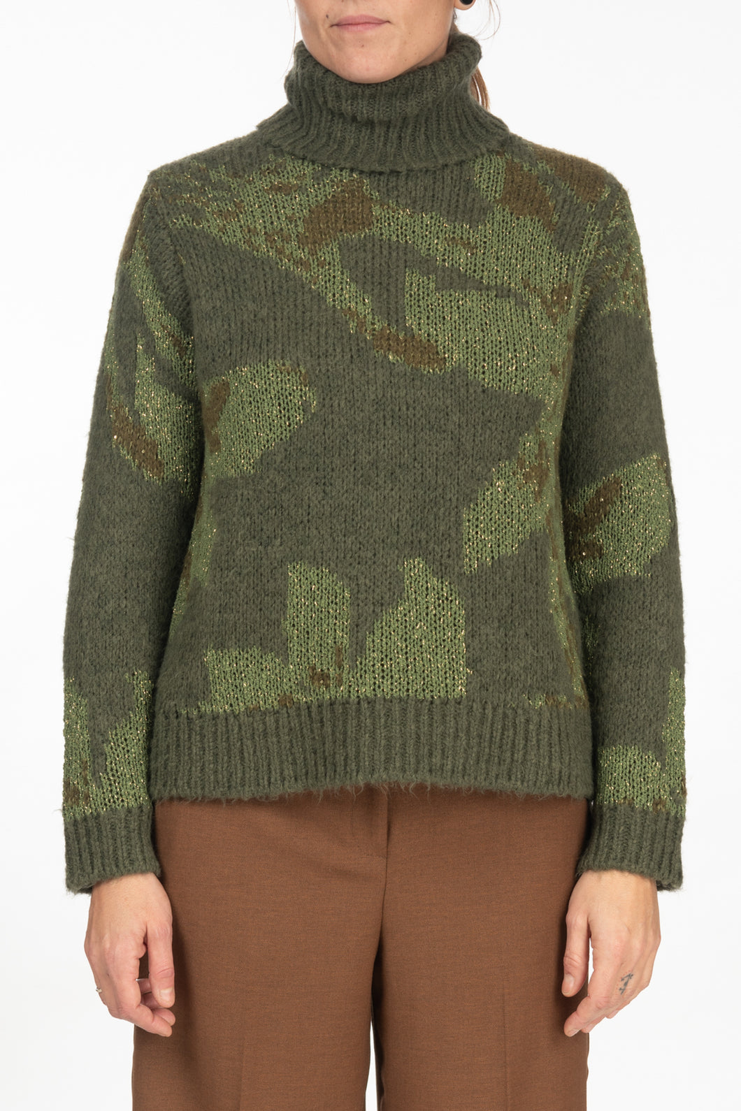 Maglia jaquart collo ad anello