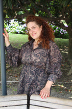 Carica l&#39;immagine nel visualizzatore di Gallery, Abito Curvy lungo cotone fantasia cashemere.
