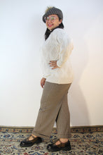 Carica l&#39;immagine nel visualizzatore di Gallery, Maglia jaquart misto caschemere beige e panna
