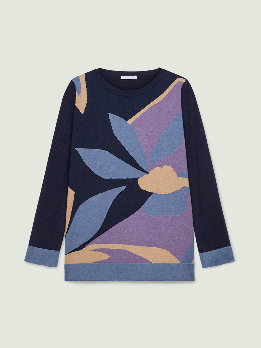 Maglia viscosa intarsi