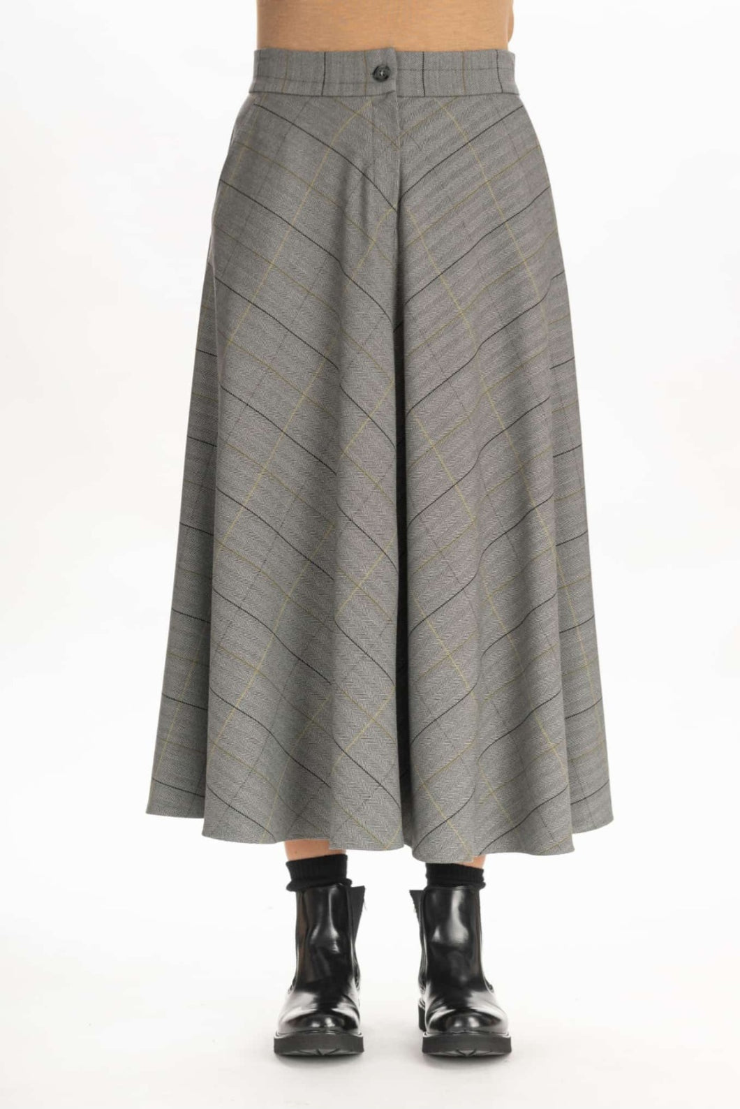 Gonna lunga in sbieco fantasia