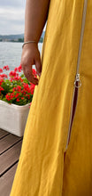 Carica l&#39;immagine nel visualizzatore di Gallery, Abito lungo misto lino con zip davanti.

