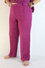 Carica l'immagine nel visualizzatore di Gallery, Pantalone lino fucsia
