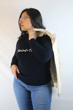Carica l'immagine nel visualizzatore di Gallery, Maglia cotone blu con ricamo Saint Tropez
