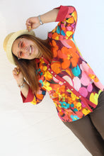 Carica l'immagine nel visualizzatore di Gallery, Camicia cotone fantasia fiori multicolor.
